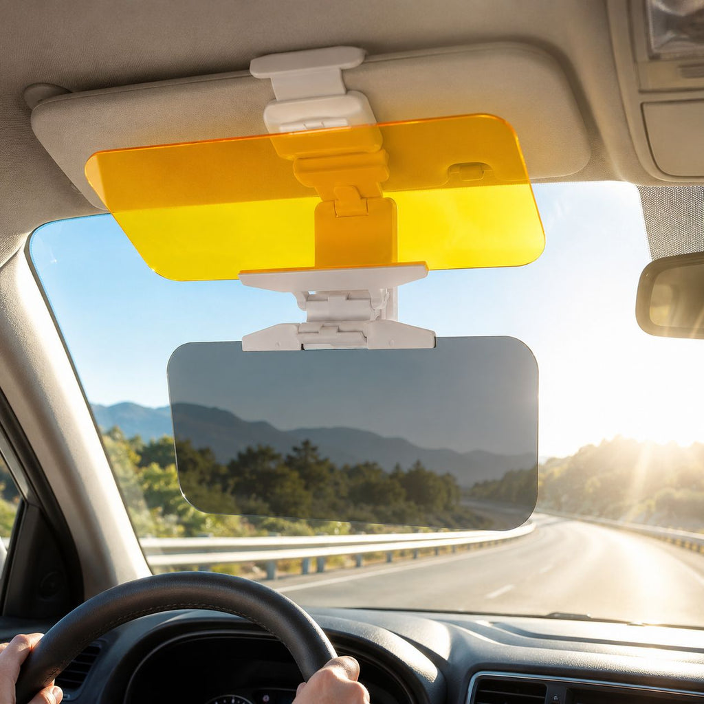 2-in-1 Anti Glare Sun Visor for Car – Sun Sheild - Trust Bazar
