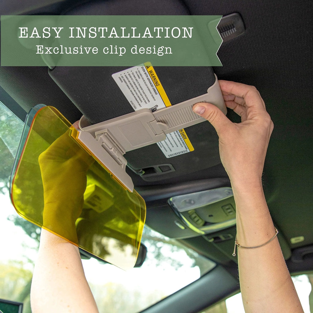 2-in-1 Anti Glare Sun Visor for Car – Sun Sheild - Trust Bazar