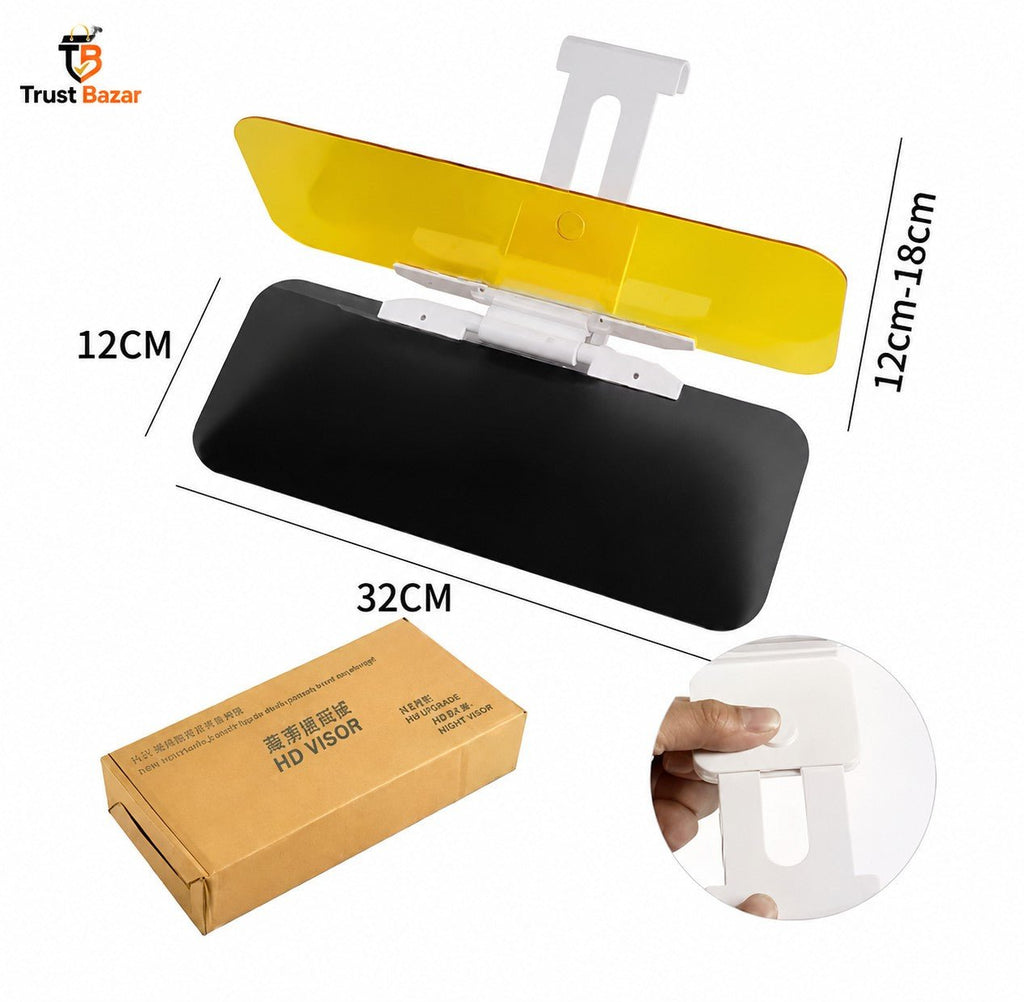 2-in-1 Anti Glare Sun Visor for Car – Sun Sheild - Trust Bazar