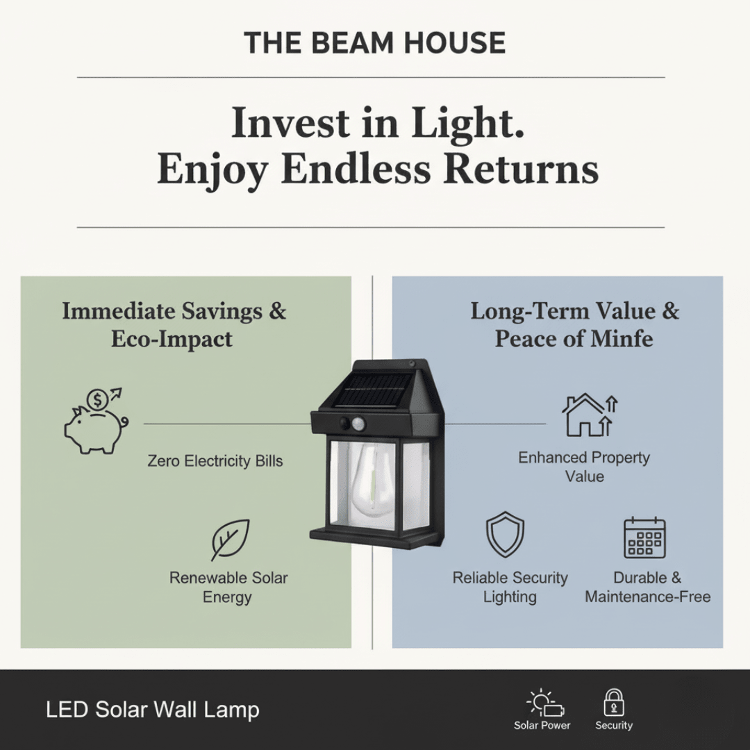 LED Solar Wall Lamp | Outdoor Security Light - Trust Bazar